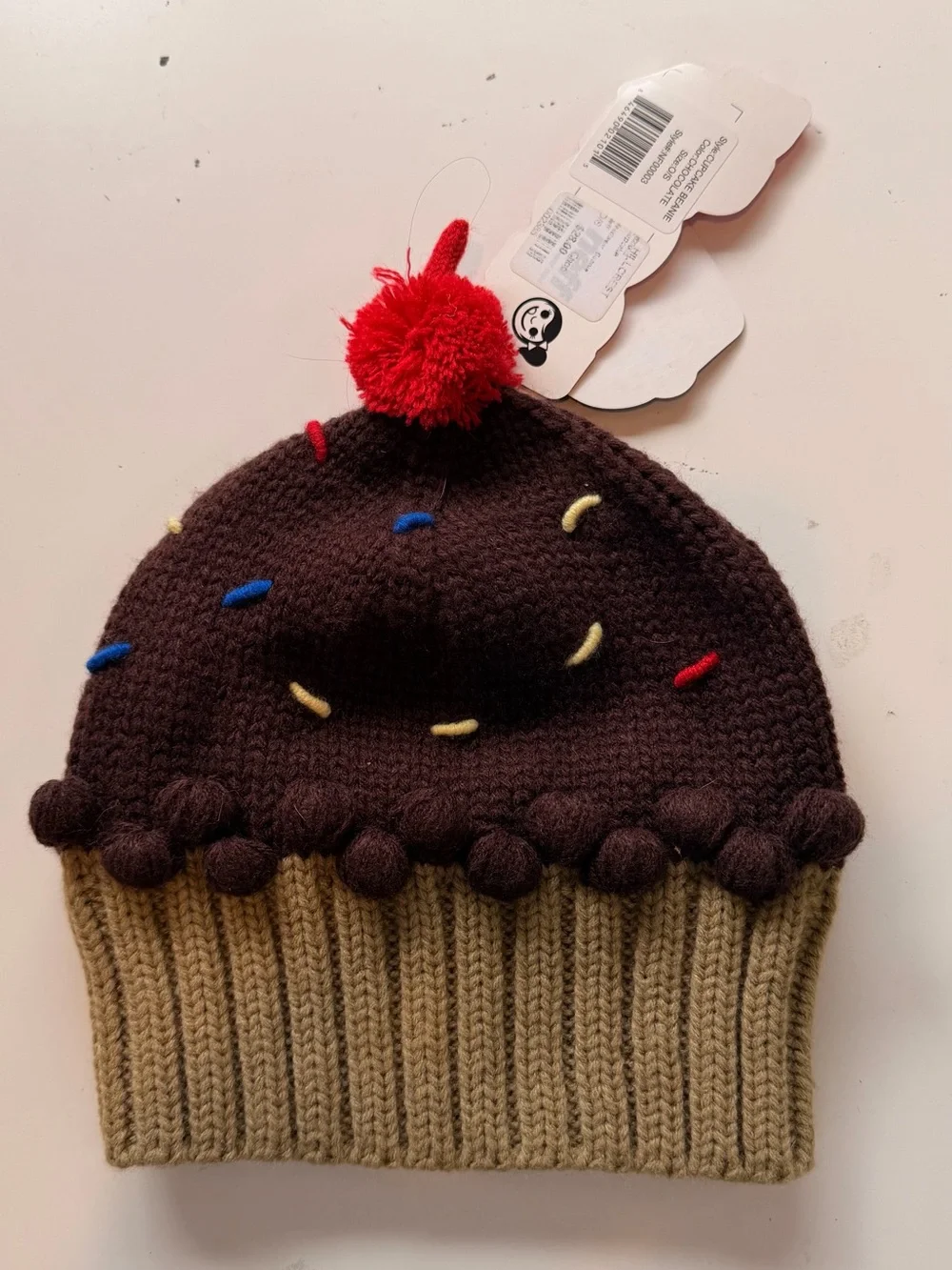 Neff Kids Chocolate Sprinkle Beanie Hat - Brown/Tan, NWT